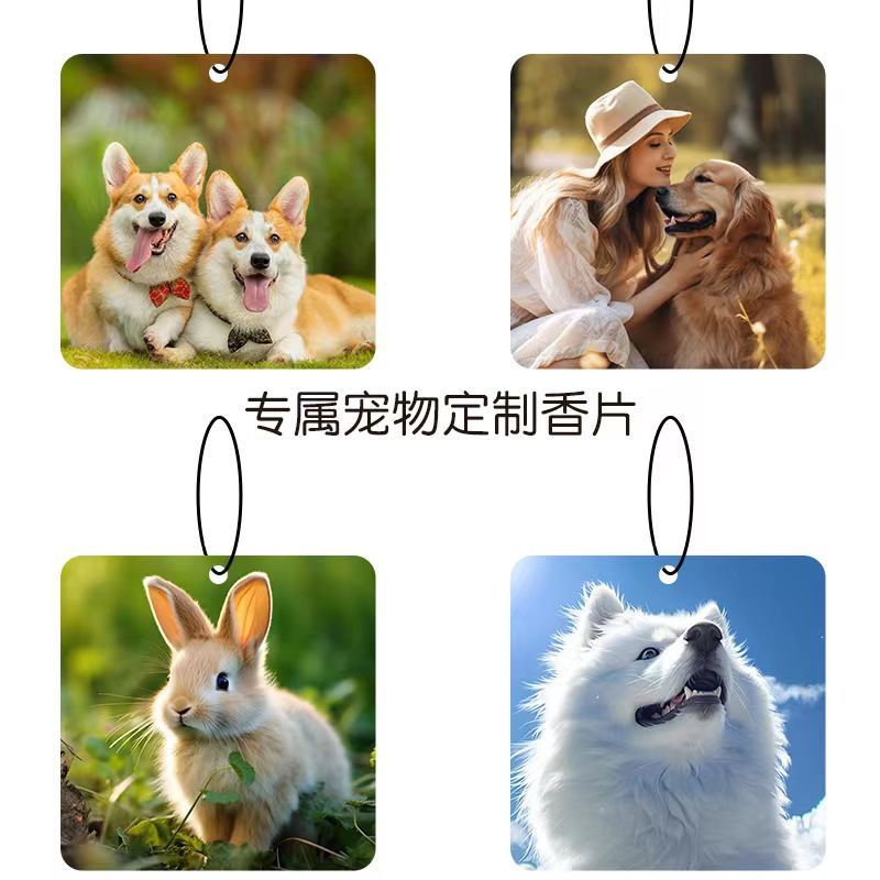 [Free Shipping] Car Fragrance Logo Photo Aromatherapy Car Pendant Car Perfume Hanging Fragrance Odor Removal