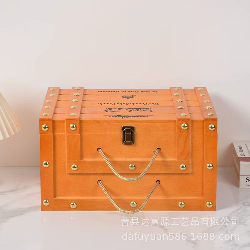 Thailand Ruby Grapefruit Wooden Box Fruit Box Grapefruit Wooden Box Wooden Box Gift Box for 2-3 Size