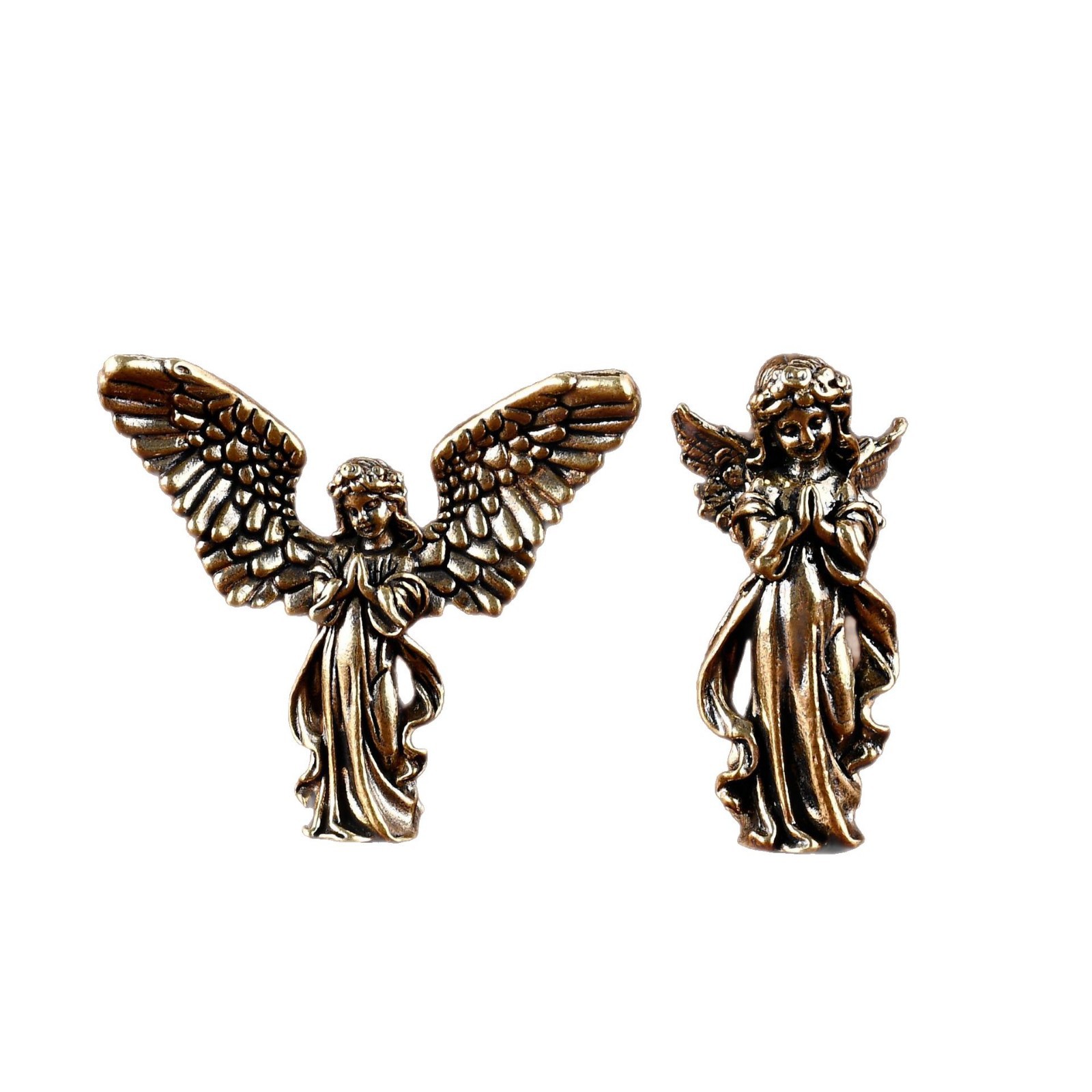Cross-border Hot Brass Angel Ornaments Copper Crafts Jewelry Accessories Brass Solid Coffee Table Ornaments Tea Pet Ornaments
