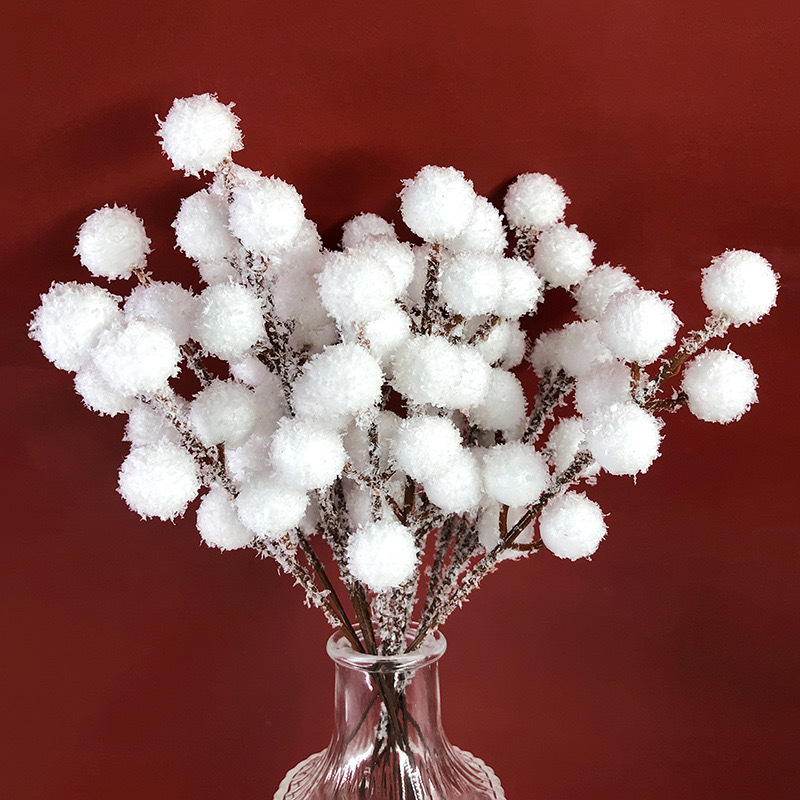 Christmas Decorations Hanging Snow Fortune Fruit Christmas Tree Garland Accessories Simulated Berries Home Decoration Simulated Berries
