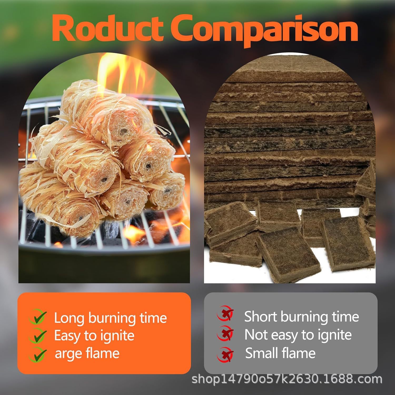 Cross-Border Source Factory Pine Silk Wax Wood Stick Fire Starter Roll Outdoor Camping Barbecue Fireplace Combustion Aid Fire Starter Quick Ignition Prevention