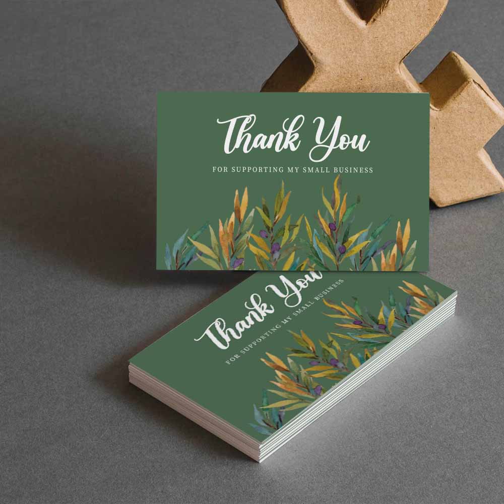 Cross-Border Wholesale Simple Thank You Card Coated Paper Card Thank You Gift Card Packaging English Card