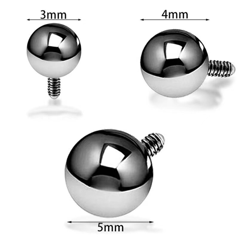 Titanium steel outer tooth ball replacement ball eyebrow nail lip nail navel nail piercing accessories diy body piercing jewelry wholesale