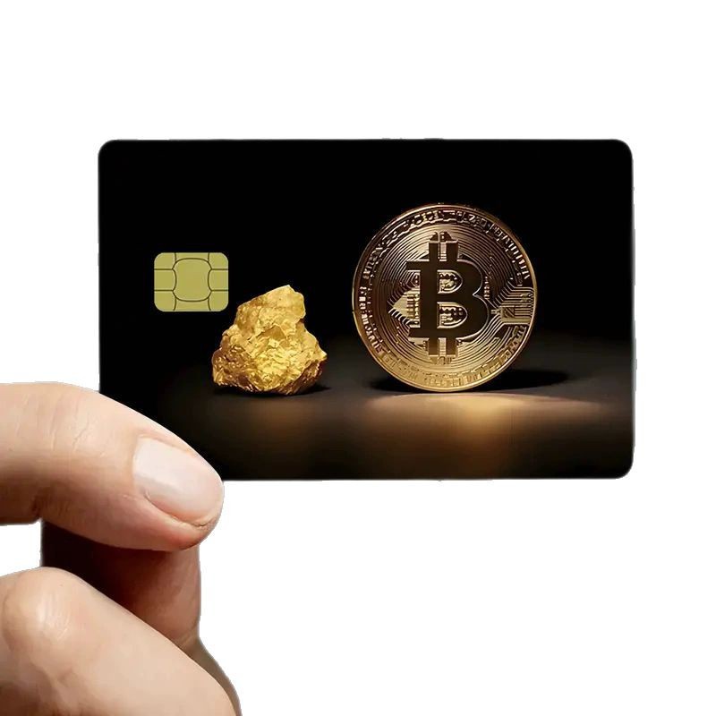 Amazon 2025 New Coin Gold Bitcoin Series Decorative Credit Card Skin Protection Sticker Card Sticker Creative