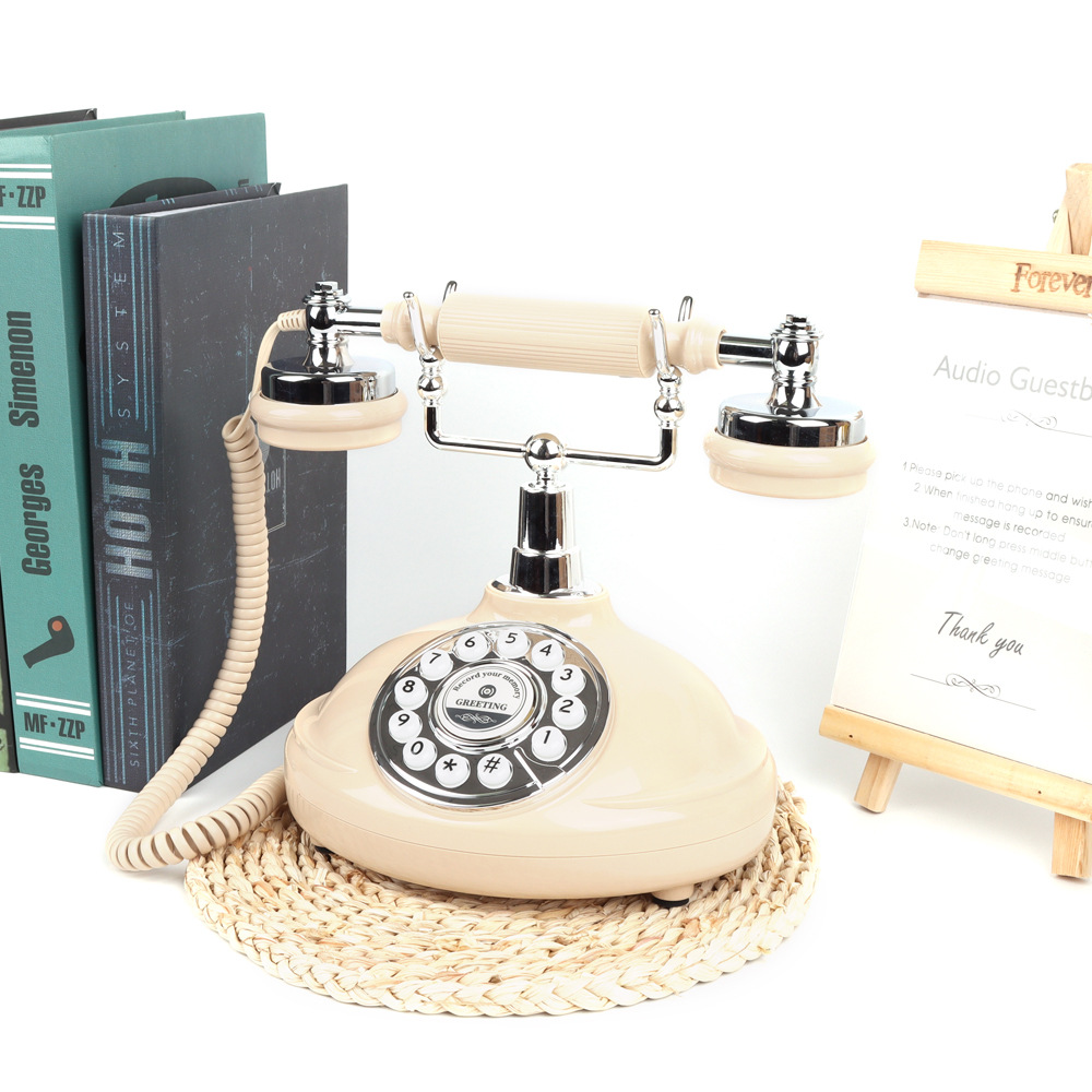 Foreign trade old-fashioned retro wedding party message telephone fixed landline antique recording telephone wholesale manufacturers