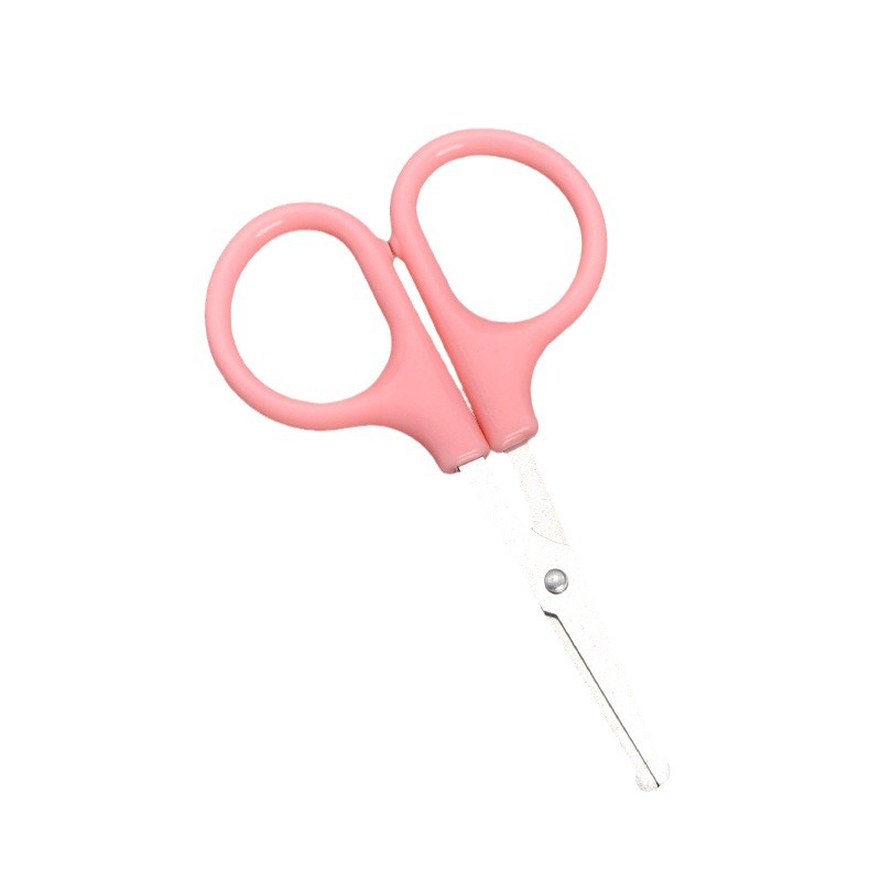 Wholesale Spot Stainless Steel Round Head Nose Hair Scissors Handmade Household Student Needlework Paper Cutting Portable Express Scissors