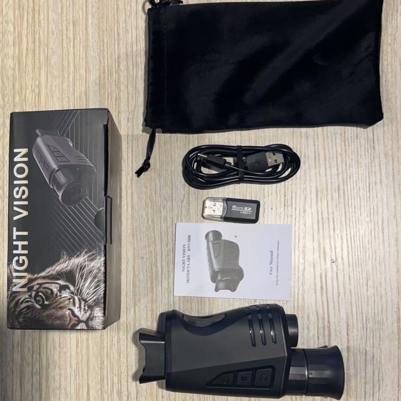 1080P Monocular Night Vision Handheld Outdoor Video Camera Dnv2000 for Camping Style Outdoor Observation Cross-Border