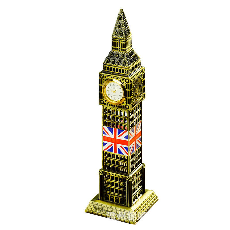 Cross-Border Supply of Large Clock Alloy Models, Home Study Entrance Hall, British Tour Souvenirs, Creative Ornaments Wholesale