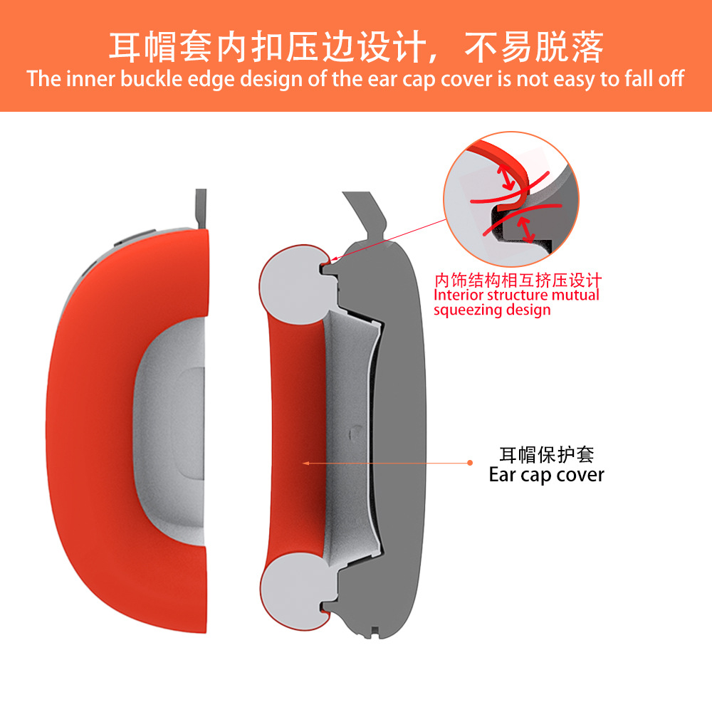 Suitable for Apple AirPods Max Headphone Protective Cover Headband Cover Ear Cap Cover Silicone Transparent Tpu Shell