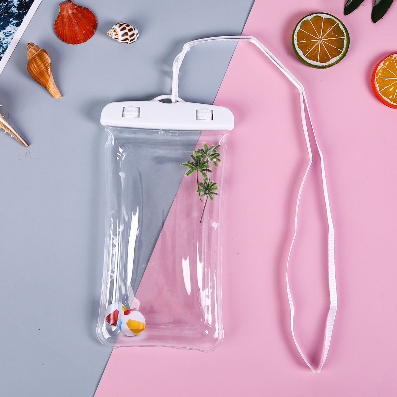 Trendy Pvc Cute Cartoon Inflatable Waterproof Mobile Phone Case for Swimming and Diving Touch Screen Transparent Waterproof Bag with Multiple Patterns