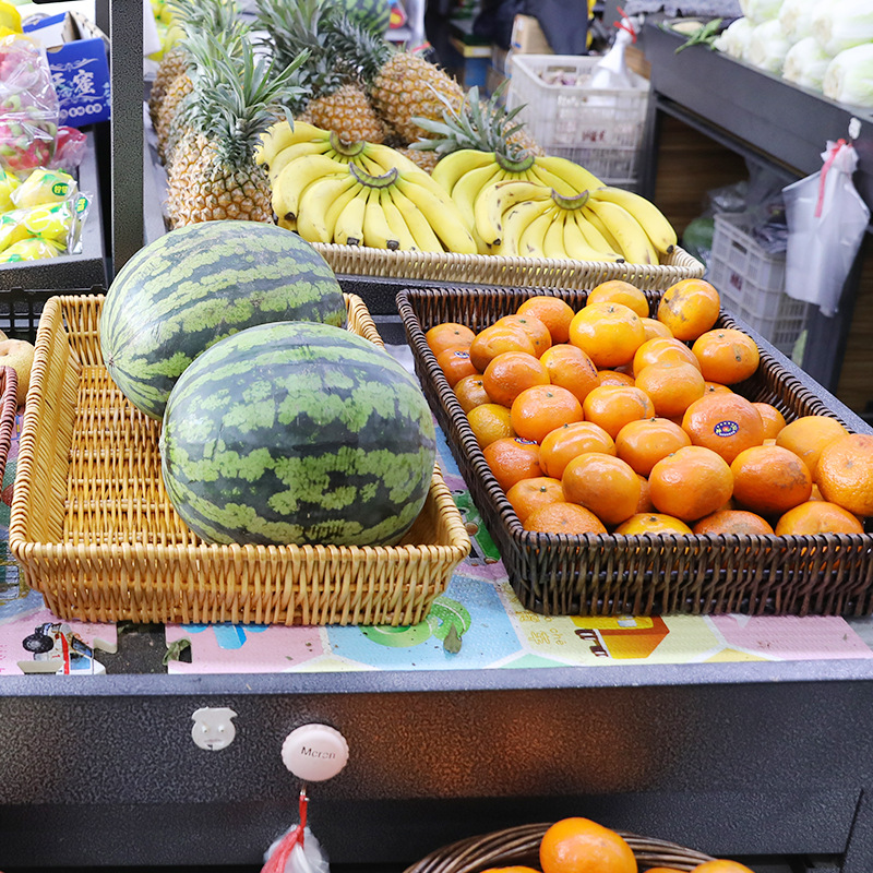 Rattan Fruit and Vegetable Baskets, Wicker Food Baskets, Woven Bamboo Baskets, Display Plates, Bread Snack Baskets, Storage Baskets