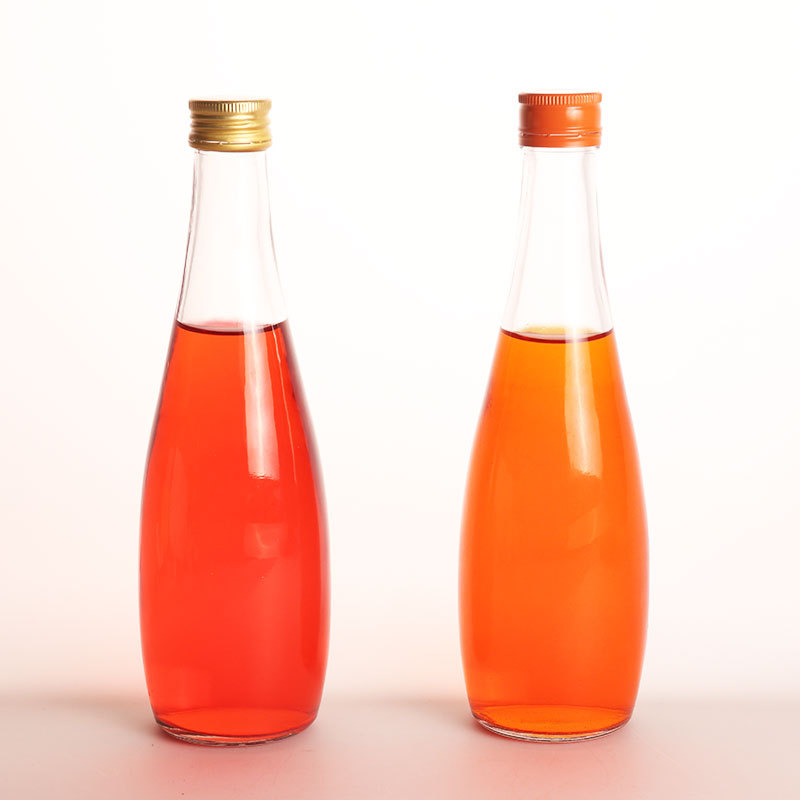 New Small Beverage Bottle Milk Tea Bottle Creative Fruit Wine Bottle Transparent 300 ml Beverage Bottle Juice Glass Bottle in stock