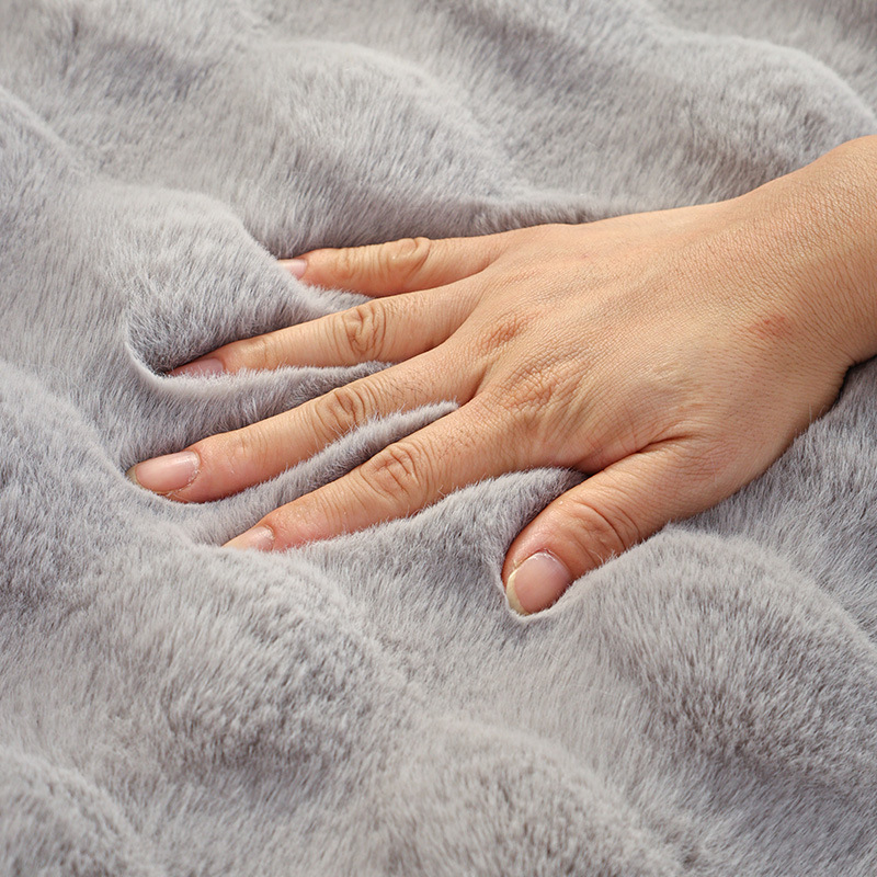 Winter high-grade rabbit plush sofa cushion non-slip cushion solid wood leather sofa cover full cover cloth towel cross-border wholesale