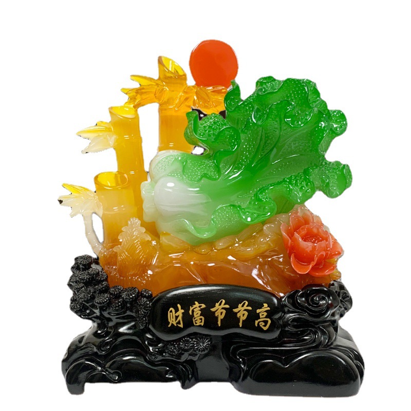 Direct selling jade bamboo ornaments wealth rising shop opening gifts home living room TV cabinet wine cabinet decorations