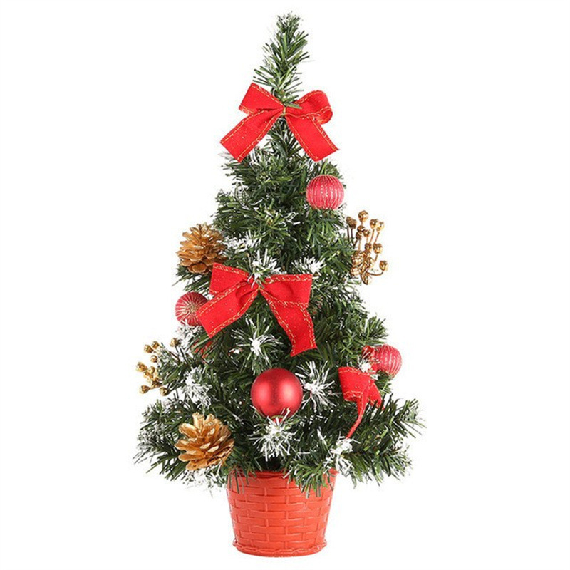 Christmas Tree Decoration Factory Direct Sales Mini Artificial Tree Mini Decorations Family Christmas Gifts 20cm