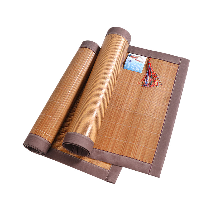 Sleeping Mat Carbonized Bamboo Mat Double-sided Available Ice Silk Sleeping Mat Kindergarten Nap Student Dormitory Single Bed Sleeping Mat