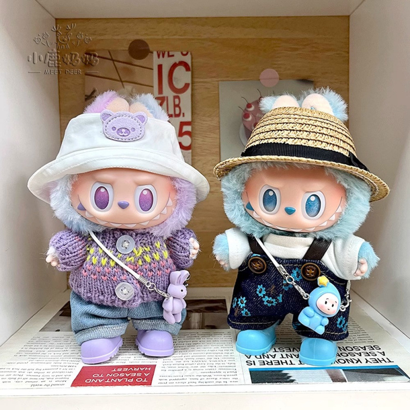 [Only for Baby Clothes] Labubu 3.0 Clothes with High Energy in Front, Lucky Labubu 3.0 Clothes, Trendy and Cool Overalls