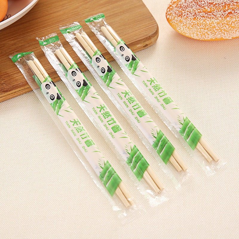 Disposable Chopsticks Restaurant Special Commercial Fast Food Take-out Packaging Hygienic Independent Packaging Convenient Bowl Chopsticks Bamboo Chopsticks