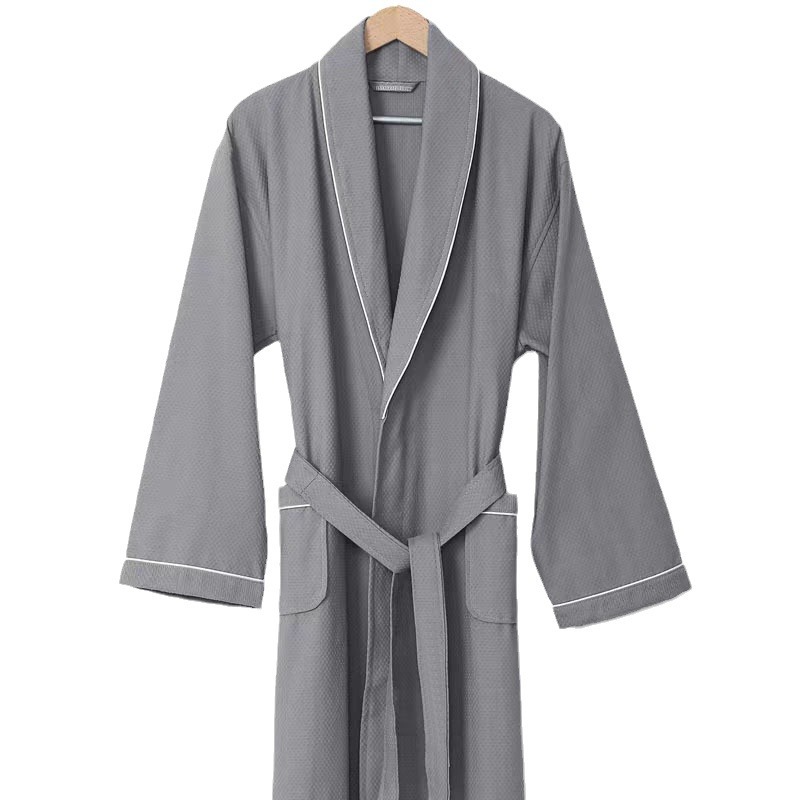 Beauty Salon Special Bathrobe Spring and Summer Thin Cotton Bathrobe for Men and Women Wholesale Pure Cotton Bathrobe Dropshipping
