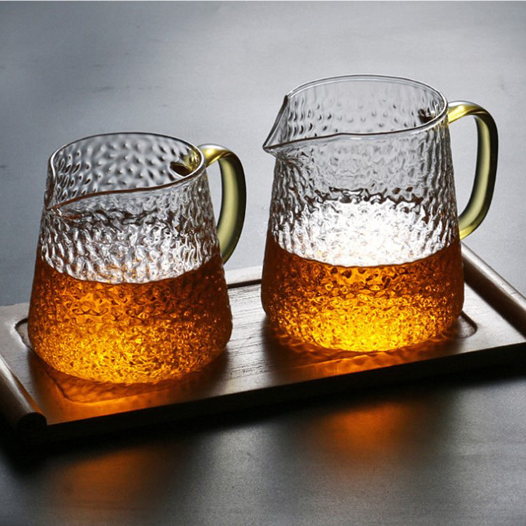 Hammer Pattern Good Cup Triangle Pot Tea Set Male Cup Glass Hammer Mood Pattern Kung Fu Tea Set Tea Sea Large Capacity Large Size