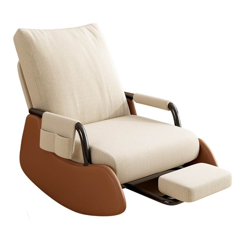 Rocking Chair Recliner Lazy Chair Balcony Leisure Chair Living Room Home Lazy Sofa Single Rocking Chair with Footrest