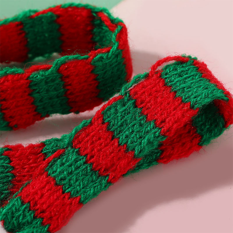 Cross-Border Mini Christmas Woolen Scarf Small Hat Plush Bear Doll Accessories Wine Bottle Decoration Gift Wholesale