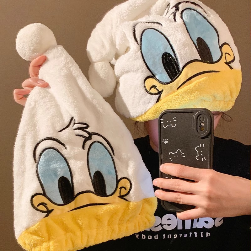 New Children's Dry Hair Cap Baby Thickened Coral Fleece Cartoon Shower Cap Headwear Dry Hair Absorbent Towel for Boys and Girls