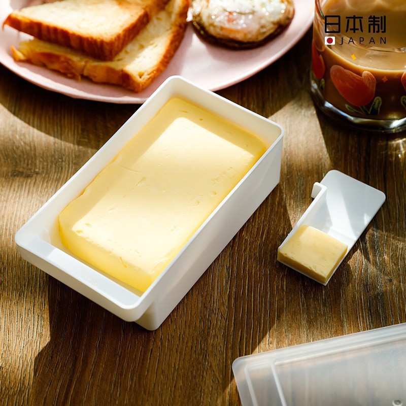 Japanese-style Butter Cutting Storage Box for Refrigerator with Lid Storage Box Cheese Cheese Fresh-keeping Box Cheese Butter Cutter