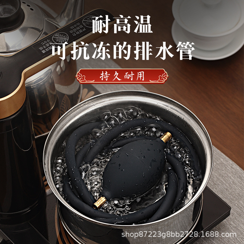 Anti-blocking Tea Tray Drain Pipe Electric Wood Large Diameter Tea Table with Absorbent Ball Tea Table Tea Table Tea Table Hose Anti-freezing Tea Set