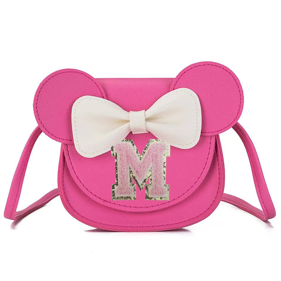 Cross-Border New Bow Letter Bag Korean Style Girls Fashion Shoulder Crossbody Mickey Children's Mini Trendy Bag