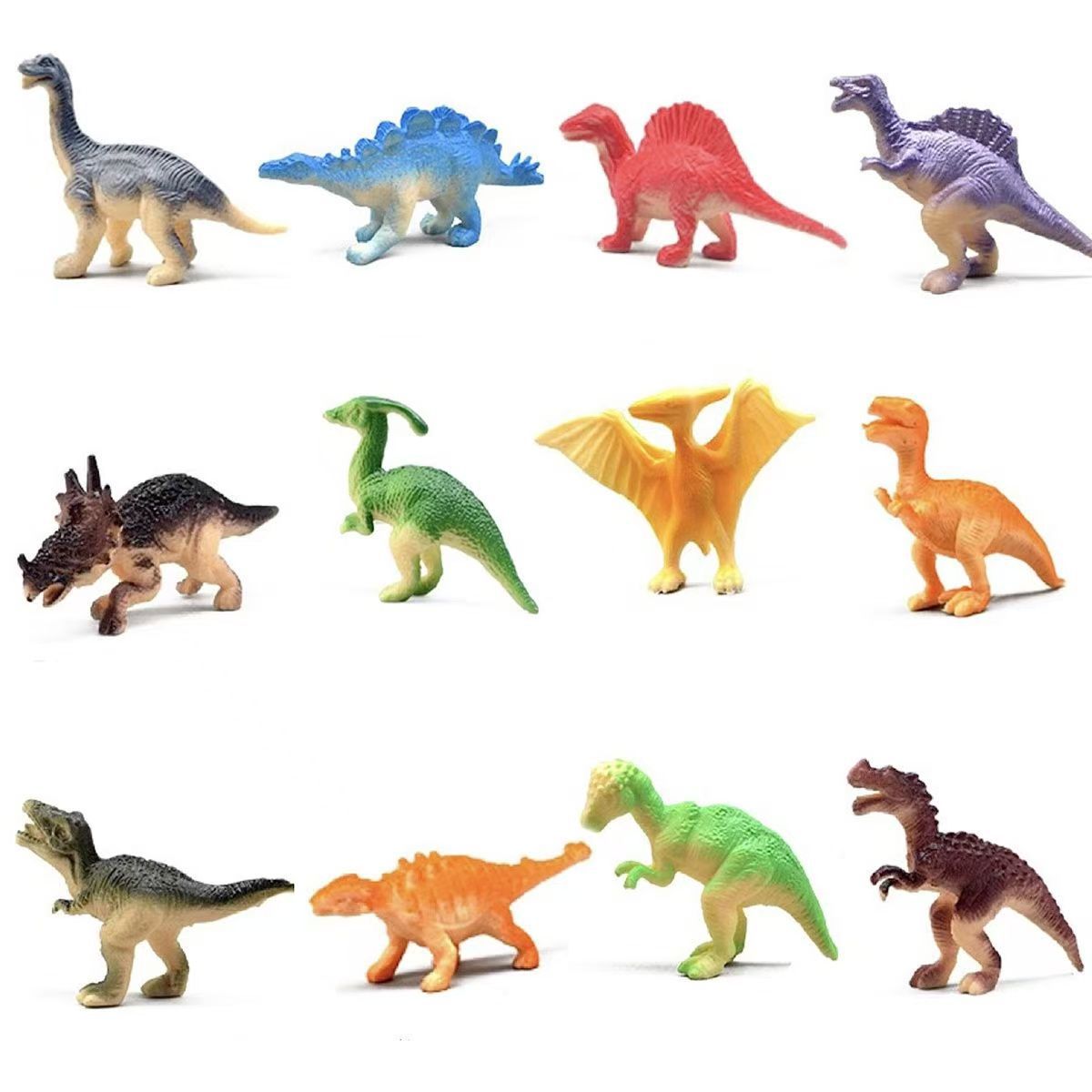 Cross-Border Bulk Mini Dinosaur Spray Paint Pvc Archaeological Dinosaur Model Gifts Wholesale