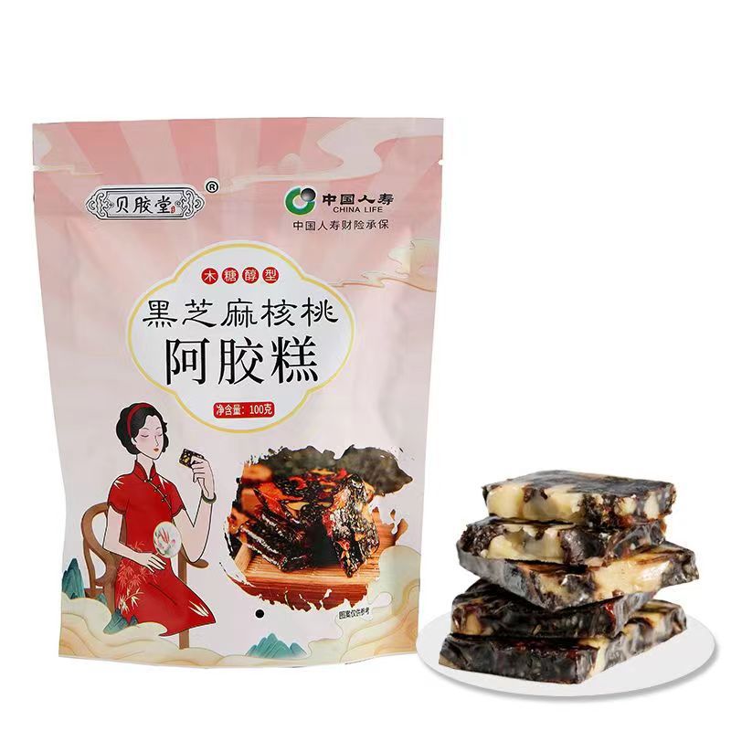 Торт из черного кунжута и грецкого ореха, женский тоник, специальный подарок из Дунги, твердое тесто из желатина из ослиной кожи, Шаньдун