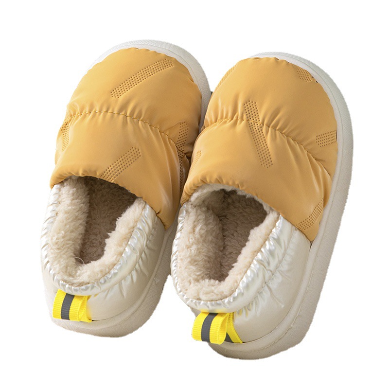 Children's Cotton Slippers Winter Bag Heel Waterproof Non-Slip Small Large Boys and Girls Thick Soft Bottom fleece-lined Warm Baby Cotton Shoes