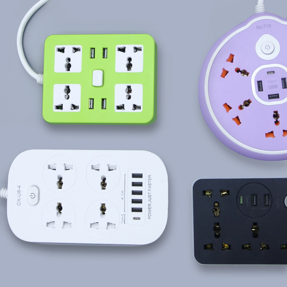 Cross-border wholesale digital products charging multi-function plug socket desktop USB office plug US, Europe and UK regulations