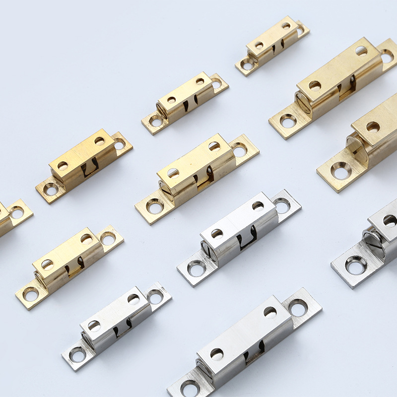 Factory direct cabinet door touch bead buckle card type cabinet door copper touch bead 50 silver brass door touch spring magnetic attraction
