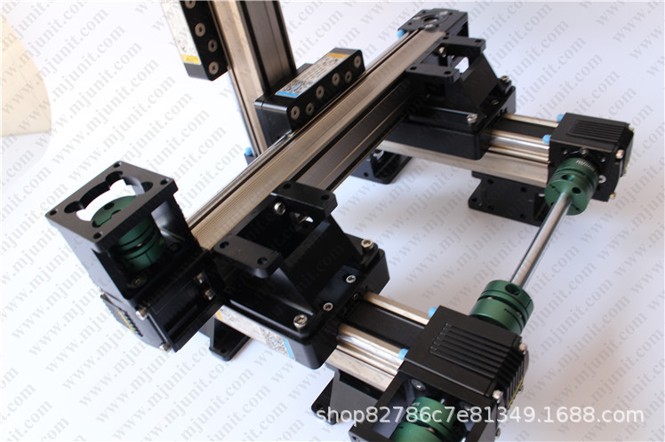 mjunit Three-axis Sports Glue xyz Visual Glue Coated Linear Guide Module Synchronous with Sliding Table