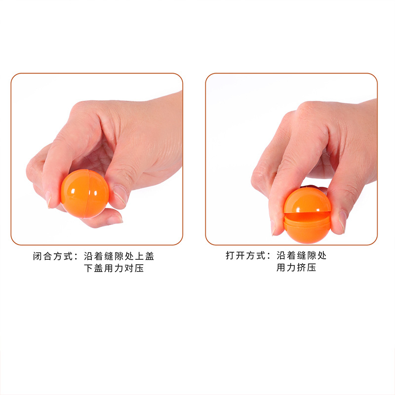 4CM open lottery ball can open the touch prize table tennis mixed color plastic ball smooth seamless open cover to catch the prize ball