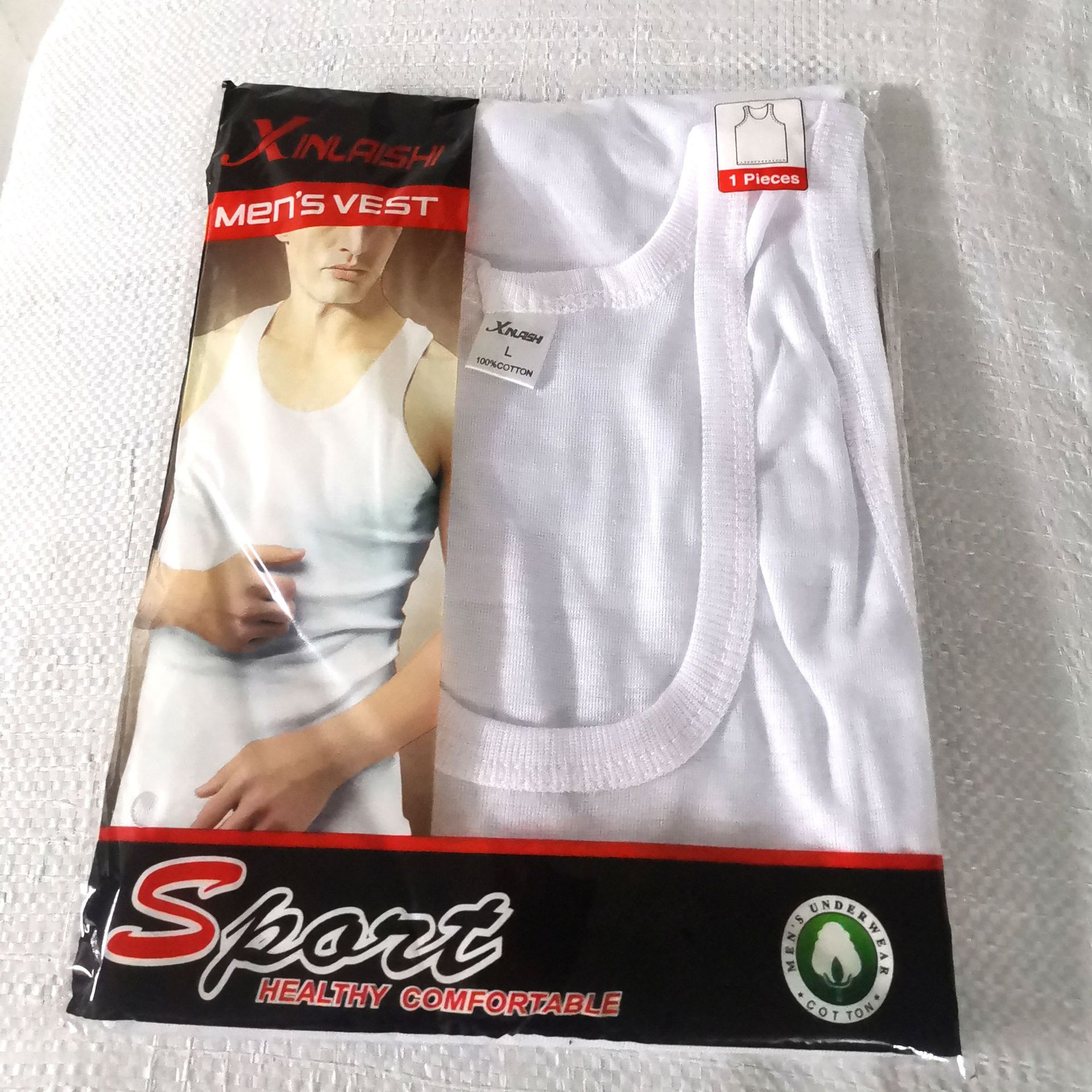 Жилет Fine Needle мужской 1+1 однотонный с круглым вырезом свободного кроя спортивный экспортный жилет