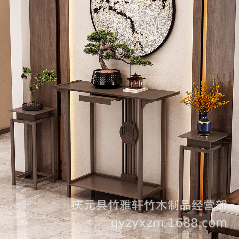 New Chinoiserie Entrance Hall Table Narrow Strip Table for Table Economical Home Modern Buddha Table Altar Tribute Table