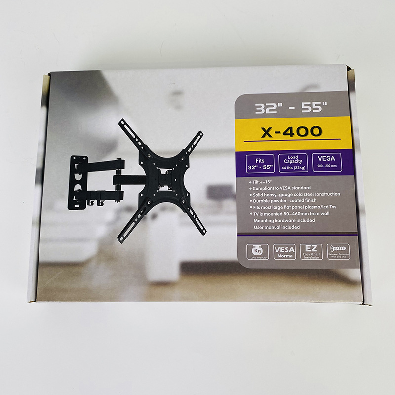 32-55 inch TV stand X400 rotating monitor universal TV wall stand retractable swing TV rack