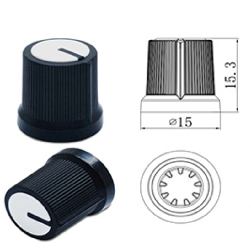 AG3 potentiometer power amplifier knob WH148 knob cap plum handle knob cap two-color switch hat 15 × 15mm