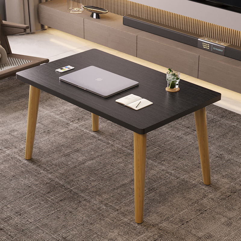 Маленький кофейный столик для гостиной и спальни, скандинавский стиль, современный стол из массива дерева с квадратными ножками