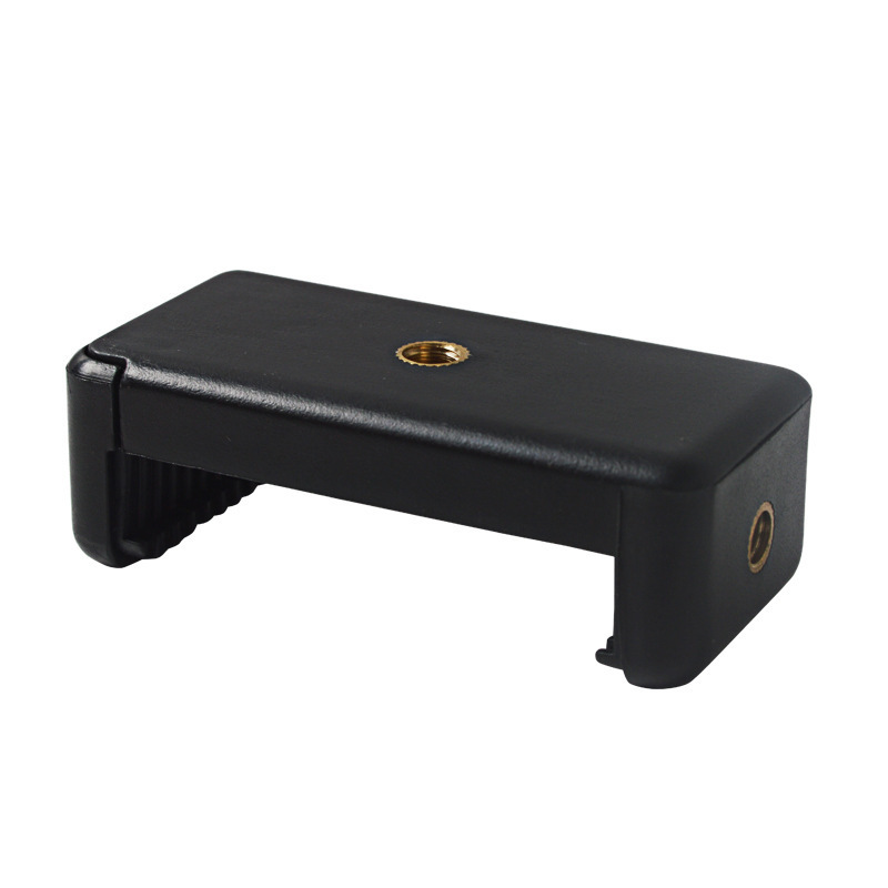 Mobile Phone Clip Horizontal and Vertical Mobile Phone Clip 1/4 Screw Video Live Broadcast Portable One-word I-shaped Double-hole Selfie Clip Accessories