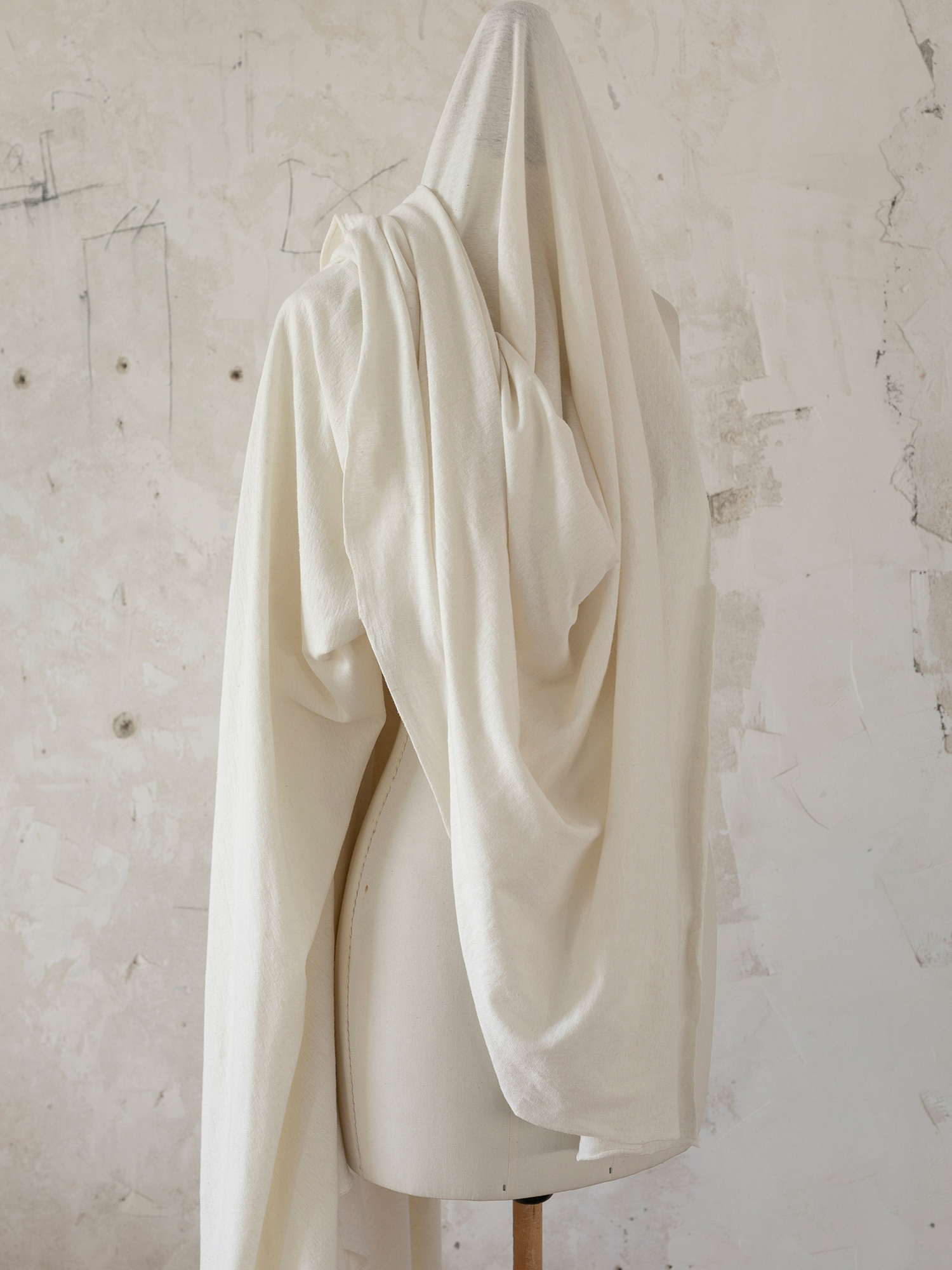 Thinger White Hemp Thin Knit 55% Hemp 45% Organic Cotton with Cotton Seed Designer Fabric