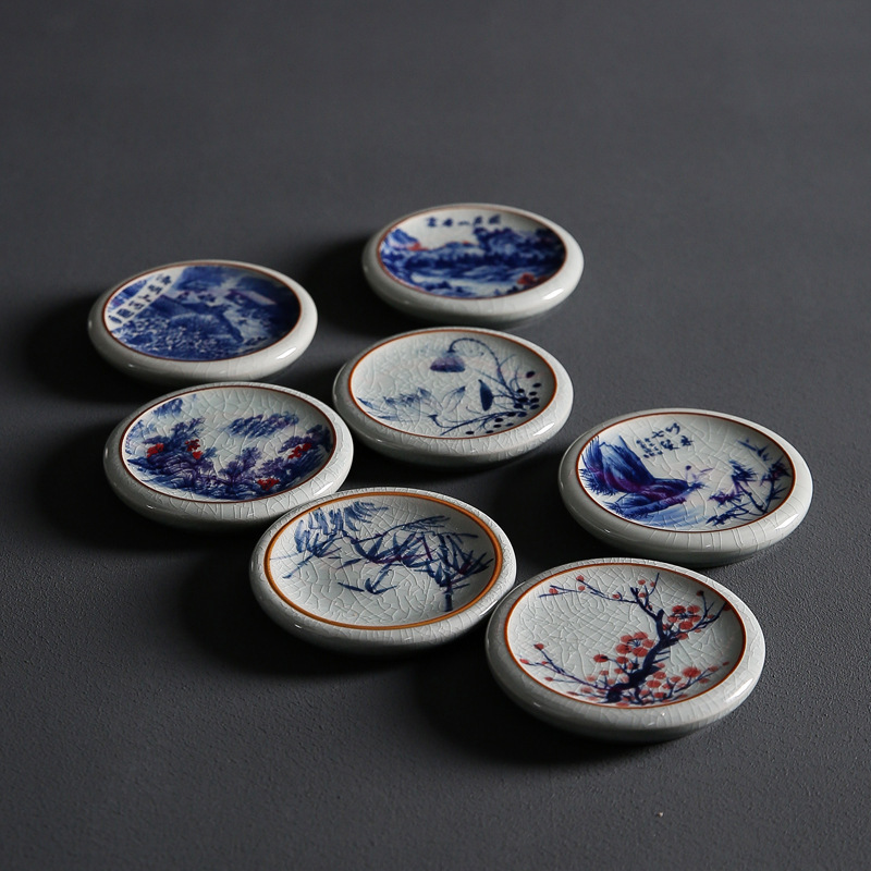 Набор крышек из старой глиняной посуды, креативные аксессуары для чайной церемонии