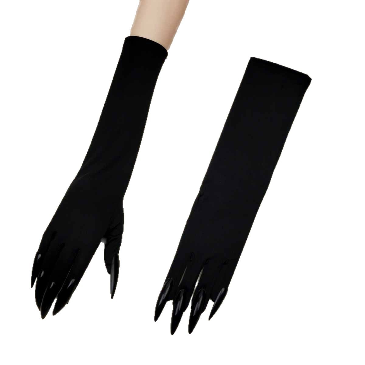 Halloween Claw Gloves Black Nail hollowen cosplay Costume Long Nail Claw Gloves