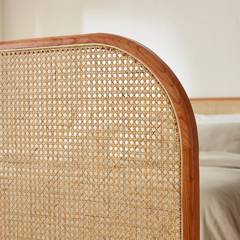 J^ Living Room New Chinoiserie Retro Seat Screen Home Bedroom Cover Solid Wood Rattan Screen Partition Wall Entrance