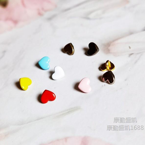 Мини-кнопка в форме сердца 5 мм, маленькая кнопка, аксессуары для одежды BJD, 6 и 8 точек