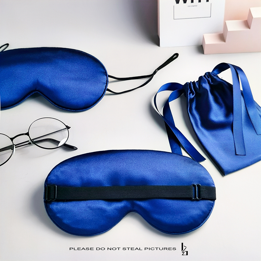 Silk Eye Mask Sleeping Black Shading Breathable Ear Hanging Soft Silk Women's and Men's Sleeping Eye Mask suit Xueyun