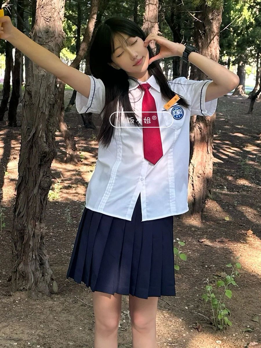 Korean school uniform jk uniform shirt suit carrying good slaughter running forest rate cos same style shirt summer college style female